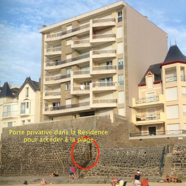 Appartement Les Pieds Dans L'Eau - Residence Sur La Plage Saint-Malo Dış mekan fotoğraf